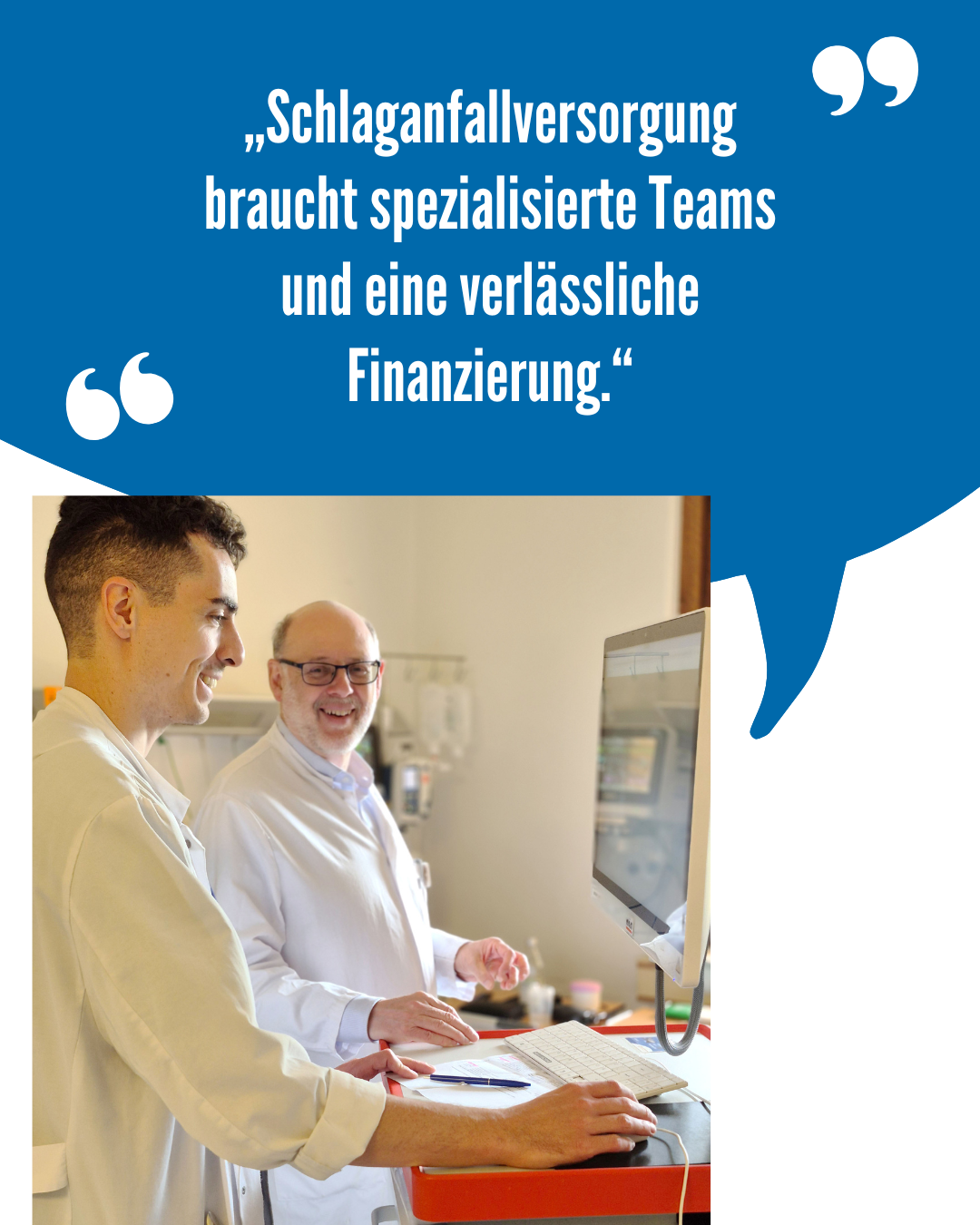 Prof. Dr. Franz Blaes, Chefarzt der Klinik für Neurologie, und Oberarzt Dr. Lukas Schneider