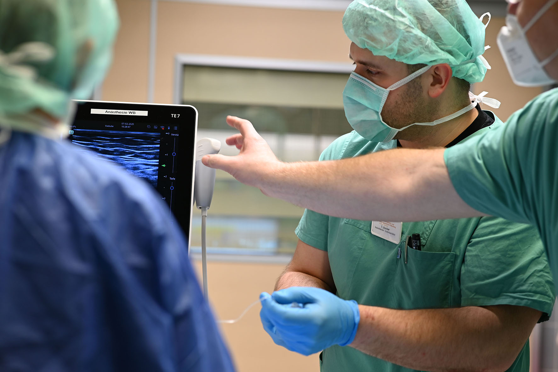 Ultraschallgesteuerte Anästhesie im OP im Kreiskrankenhaus Waldbröl