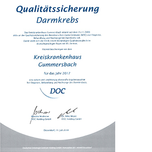 Qualitätssicherung Darmzentrum Klinikum Oberberg